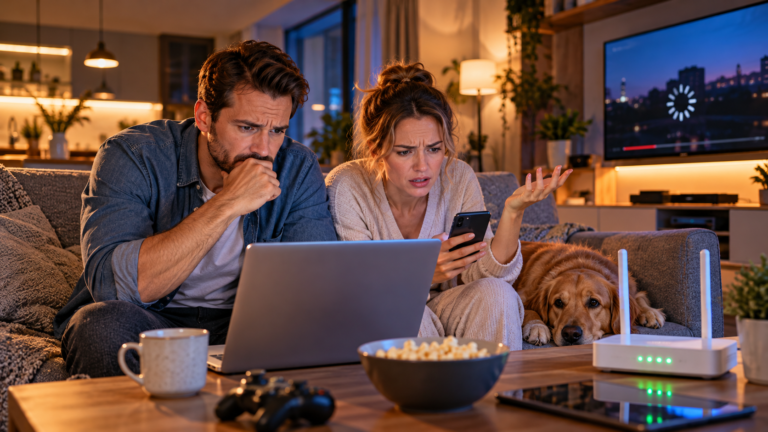 Dlaczego internet zwalnia wieczorem? Przyczyny spadku prędkości światłowodu, WiFi i internetu 5G